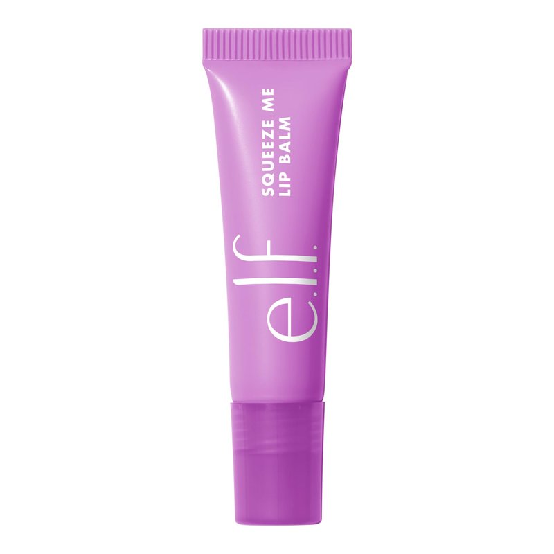 e.l.f. Squeeze Me Lip Balm, Moisturizing Lip Balm For A Sheer Tint Of Color, Infused With Hyaluronic Acid, Vegan & Cruelty-free, Grape
