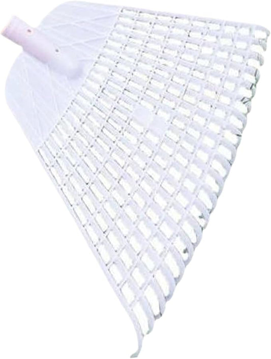 Lawn Rake Head Gardening Leaf Removal Tool Easily Install Heavy Duty with 20 for Patio Fallen Leaves Yard Flowers Beds , White