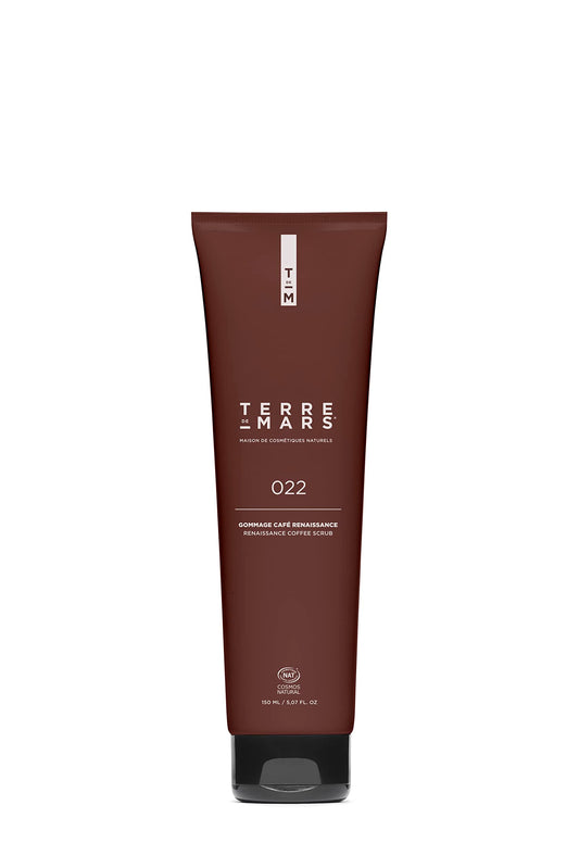 TERRE DE MARS Renaissance Coffee scrub Paste, Cosmos Natural Certified, Infused With Coffee Powder, Bamboo Stem and Argon, Revitalizes, Exfoliates and Hydrate For Silky Soft Skin, 150ml