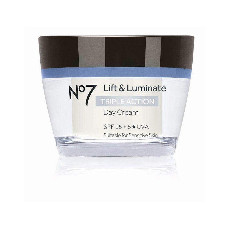 No7 Lift & Luminate Day Cream SPF 30 - Anti-Aging Hydrating Cream with Hibiscus Peptides & Vitamin C | 50ml