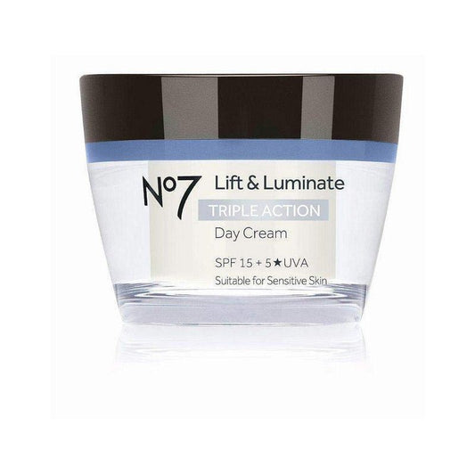 No7 Lift & Luminate Day Cream SPF 30 - Anti-Aging Hydrating Cream with Hibiscus Peptides & Vitamin C | 50ml