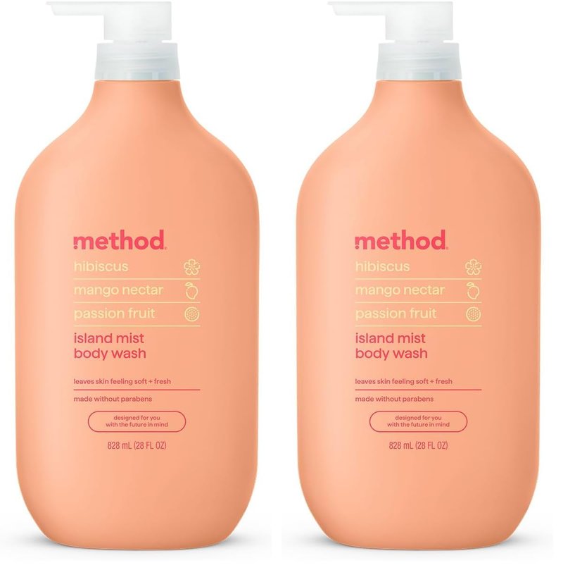 Method Body Wash - Island Mist Scent | 28oz Bottle (Pack of 2) for Refreshing Clean