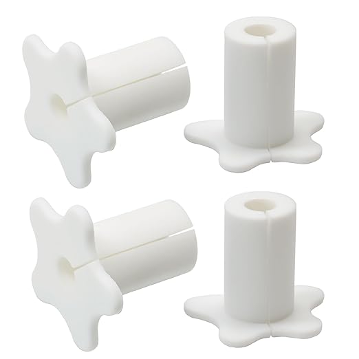 EASYEAH 4pc Starlink Cable Grommet 5/8" Silicone Waterproof Wall Hole Pass Through Split Cable Bushings for TV Wire Ethernet Cord, Starlink Cable Routing Kit Accessories, 27.6mm/1.09" Ht, White