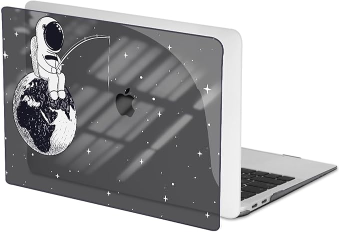 LCMOCICO Compatible with MacBook Pro 13 inch Case 2022 2021-2016 A2338 M2/M1 Chip A2251 A2289 A2159 A1989 A1706, Pattern Plastic Hard Shell Keyboard Cover Screen Film Webcam Cover, Astronaut Earth
