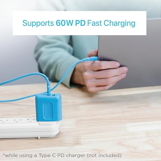 BLACK+DECKER USB C Multi Charging Cable, Fast Multi Charger Cable w/Adapter Braided 2in1 Multiple USB Cable, Universal Charging Cord w/Type C/USB Adapter for iPhone 17 16 15/Samsung/LG/Tablets/More