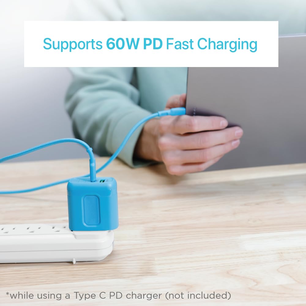 BLACK+DECKER USB C Multi Charging Cable, Fast Multi Charger Cable w/Adapter Braided 2in1 Multiple USB Cable, Universal Charging Cord w/Type C/USB Adapter for iPhone 17 16 15/Samsung/LG/Tablets/More