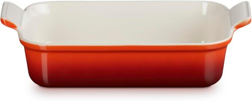 Le Creuset Stoneware Heritage Rectangular Dish - 2.5 Qt. (10.5" x 7") in Cerise - Durable & Stylish