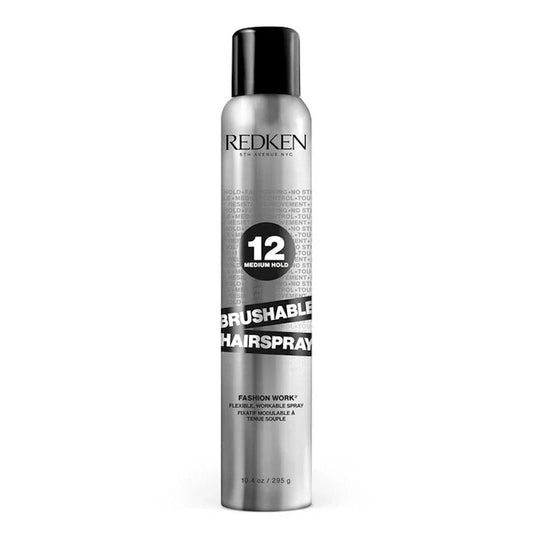 Redken Brushable Hairspray 12 | For All Hair Types | Protects Against Frizz & Humidity | 10.4 Oz