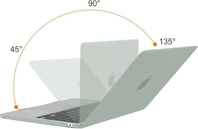 MOSISO Compatible with MacBook Air 13 inch Case M5 2026 M4 2025 M3 M2 2024-2022 A3449 A3240 A3113 A2681, Hard Shell&Keyboard Cover&Screen Film&Type C for MacBook Air 13.6 inch Case, Antique Green