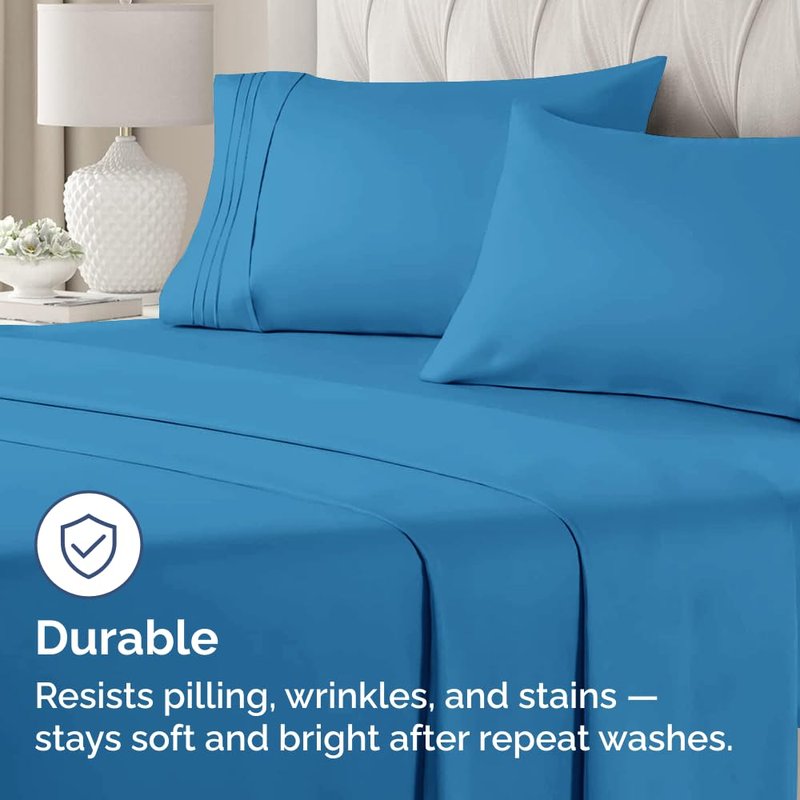 Standard Pillow Cases Set of 2 - Soft Hotel Quality Pillowcase Covers - Comfy & Wrinkle Free - Stain and Fade Resistant - Machine Washable Pillow Protectors - 2 Piece Set - Standard Size Denim Blue