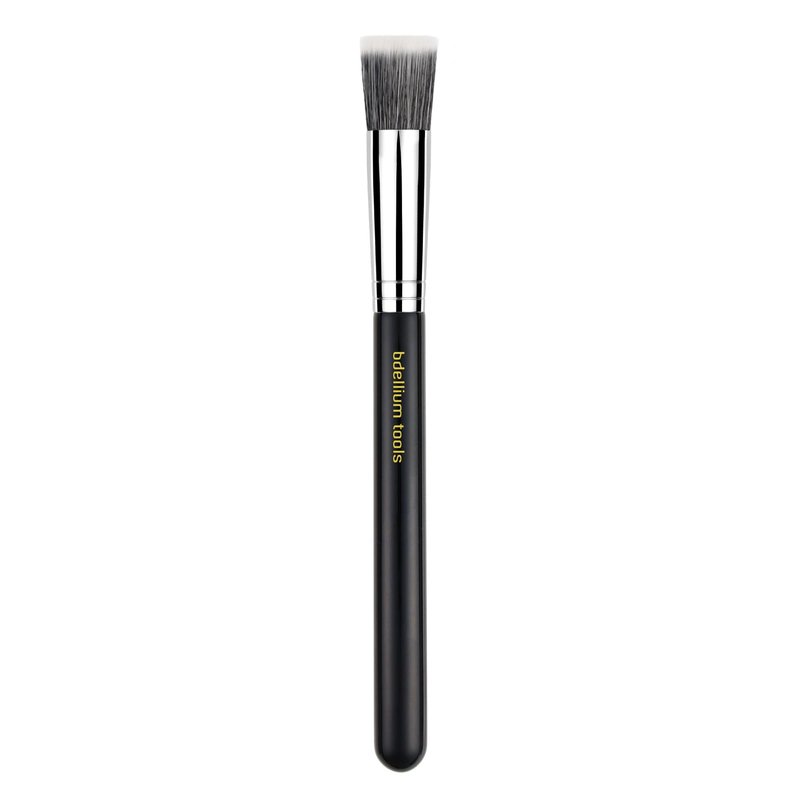 Bdellium Tools Professional Makeup Brush - Maestro Series 953 Duet Fiber Foundation - With Soft Synthetic Fibers, For Precise Application of Foundation (Black, 1pc)