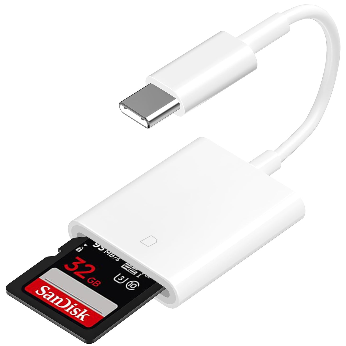 USB C SD Memory Card Reader [Apple MFi Certified] Type C to SD Card Adapter for iPhone 15 USB C Camera Adapter Trail Camera Viewer for iPhone 16 15 iPad MacBook Air/Pro Galaxy, Plug and Play