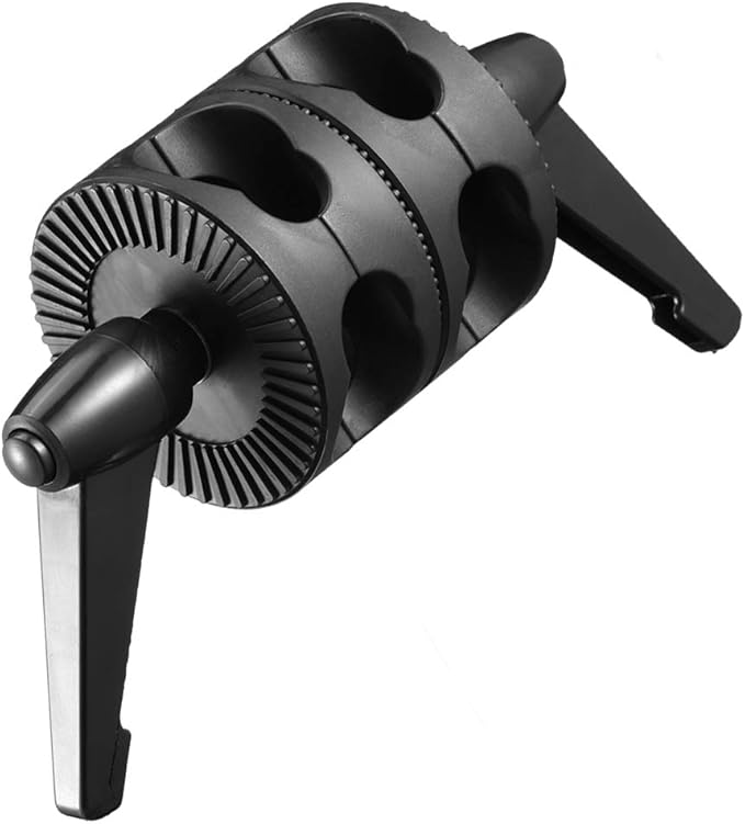 SUPON Dual Head Grip Swivel Clamp Head Holder Bracket Compatible for Photography Studio Flash Reflector Boom