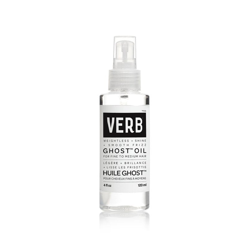 VERB Ghost Oil, 4 fl oz- Weightless Hair Oil for Fine to Medium Hair – Smooths Frizz, Adds Shine – No Parabens, Gluten or Harmful Sulfates