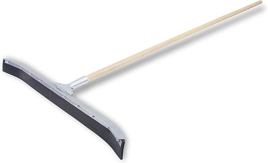 MARSHALLTOWN Asphalt Squeegee, 36 Inch Neoprene Curved Blade, 60 Inch Wood Handle, Spread Sealer Over Asphalt, Reversible, RED700248