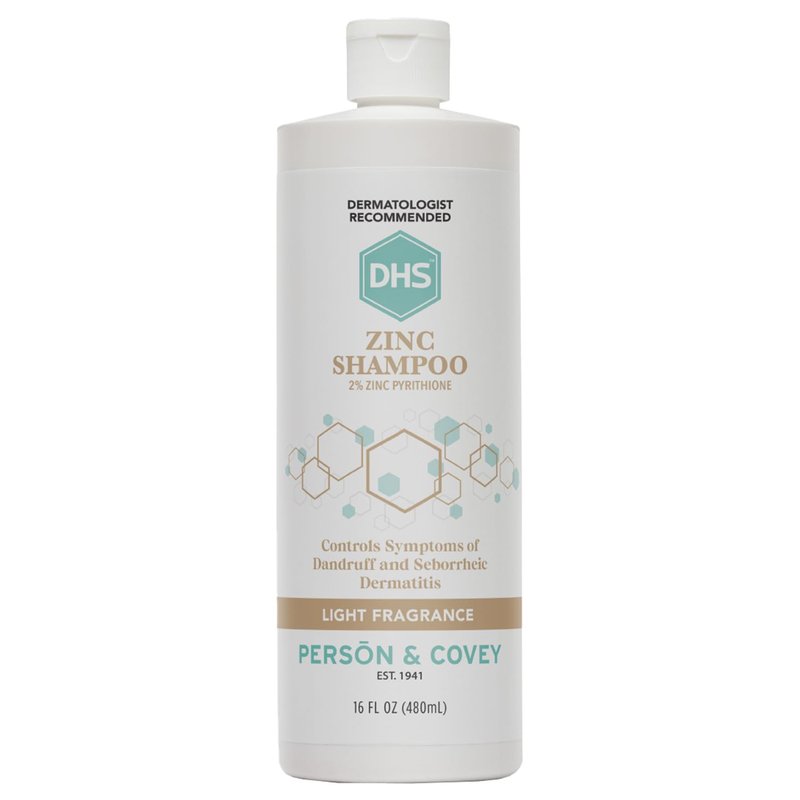 DHS Zinc Shampoo – Dandruff Shampoo – for Flaky and Dry Scalp with 2% Zinc Pyrithione, 16 oz