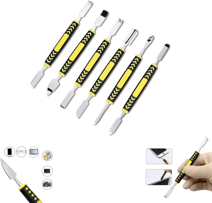 31 Piece Dual Ends Metal Crowbar Spudger Pry Tool Kit, Anti Static Non Abrasive Scratch Free Electronics Repair Screwdriver Set for iPhone MacBook Laptop Tablet Watch Game Console