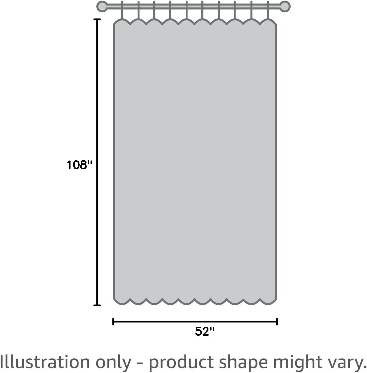 MIULEE Blackout Curtains - 100% Thermal Insulated Linen Texture Drapes | Stone Blue, 52x108 Inch (2 Panels)