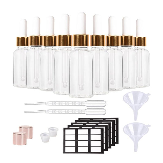 StellaCare 48 Pack,1oz Dropper Bottle for Essential Oils,Amber Oil Bottles for Hair,Small Travel Containers Tincture Bottles