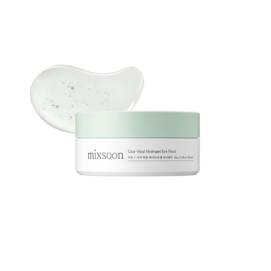mixsoon Cica-Hyal Eye Patch - Soothing, Hydrating and Cooling Hydrogel Eye Patches, Gentle Care for Tired Eyes 84 g / 2.84 fl.oz. (30 pairs) Korean Glass Skin Care
