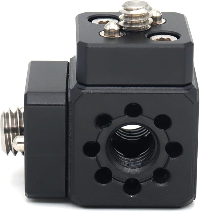 SZJELEN Camera Mount Extension Bracket with Cold Shoe Mounts for Camera Cage Tripod Magic Arm Microphone LED Video Light,Shoe Mount Holder with 1/4'' 3/8'' Arri Thread and Arri-locating Hole