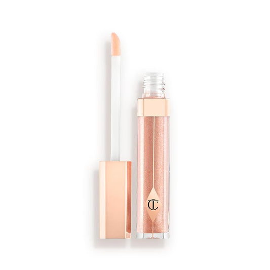 Charlotte Tilbury Lip Lustre Hydrating Lip Gloss - High Shine Non-Sticky Formula with Lotus Extract - Long Lasting Moisturizing Makeup, Velvet Soft Finish - Ibiza Nights, Rose Gold