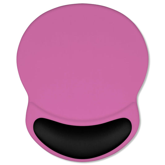 ITNRSIIET Ergonomic Mouse Pad with Comfort Gel Wrist Rest, Non-Slip PU Base, Smooth Textured Surface, Reduces Hand Fatigue & Wrist Pain, 8.7 x 7.2 Inch for Office Gaming Home, Black-Pink Contrast