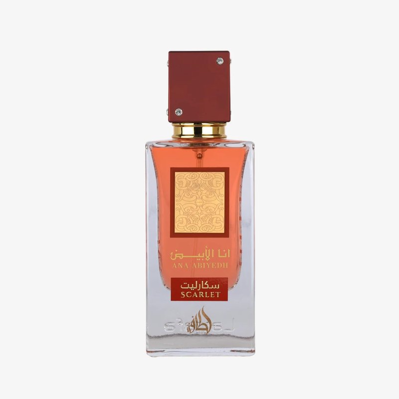Lattafa Ana Abiyedh Scarlet – Fruity, Floral, Spicy, Sweet – Eau de Parfum Spray Long-Lasting Fragrance for Unisex, 2.0 Ounce / 60 ml