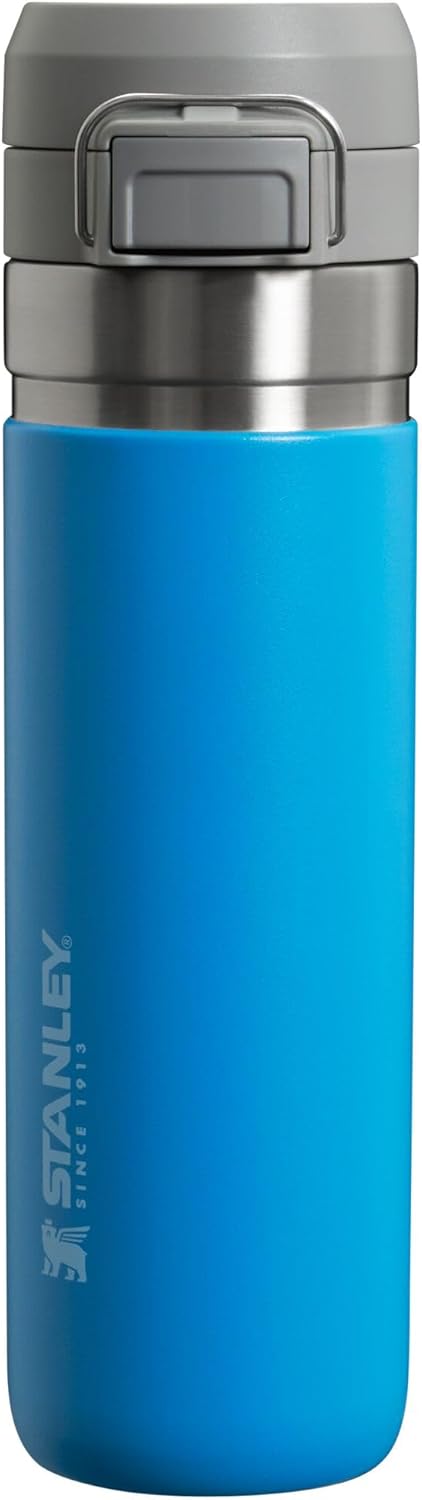 Stanley Quick Flip GO Water Bottle 24 oz - Leakproof & Insulated Stainless Steel | BPA-Free | Azure