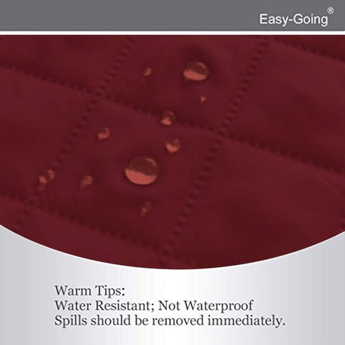 Easy-Going Reversible Couch Cover for 3 Cushion Couch Sofa Cover for Dogs Water Resistant Furniture Protector Cover with Foam Sticks Elastic Straps for Pet Cat (Sofa, Christmas Red/Ivory)