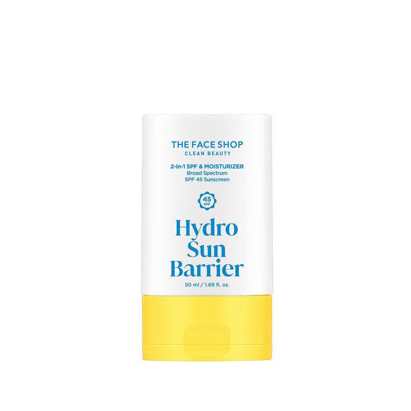 THE FACE SHOP Hydro Sun Barrier, SPF 45 Daily Facial Sunscreen & Moisturizer, for Oily Skin, Formulated with Calendula & Niacinamide, No White Cast, 1.69 Fl. Oz.