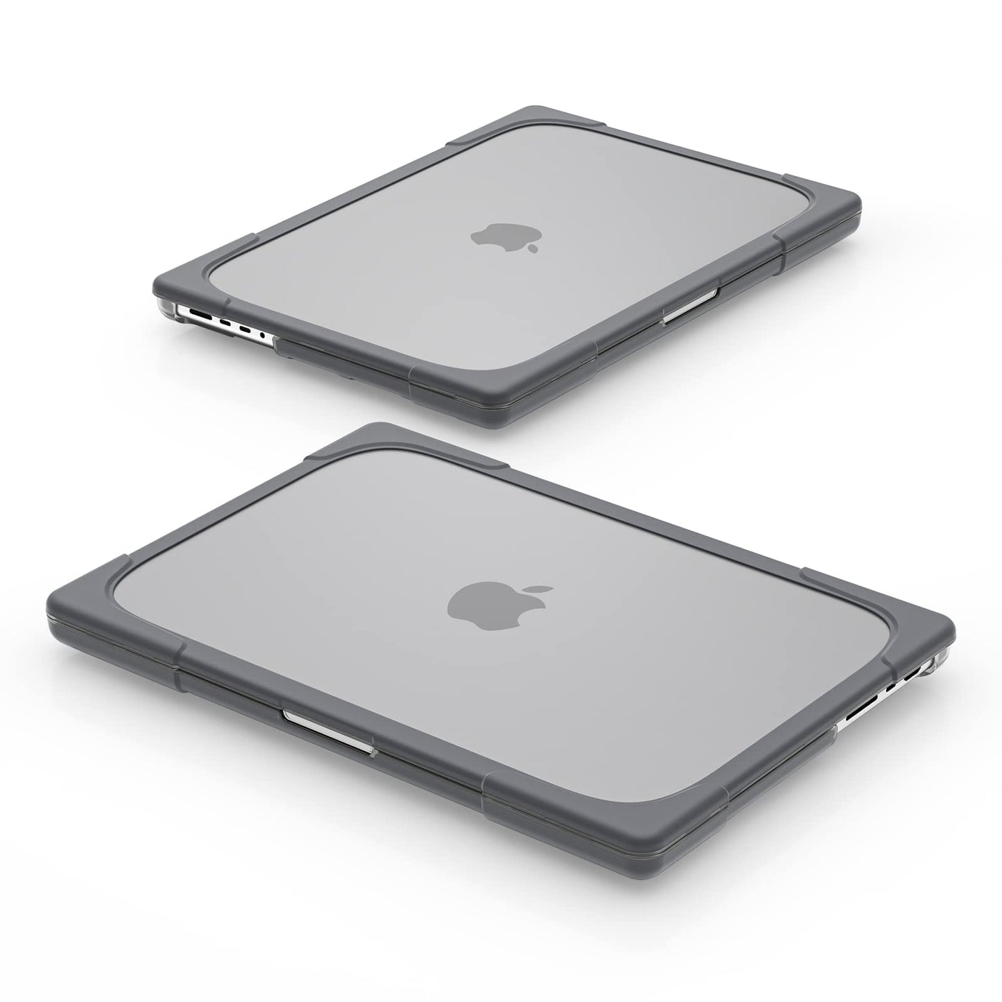 Batianda Heavy Duty Case for New MacBook Pro 16 inch 2026 M5 2024 M4 2023 M3 2021 M2 Pro Max Chip- Ergonomic Foldable Kickstand (Holds 22lbs/Zero Wobble) Matte Translucent Rugged Armor Cover, Gray
