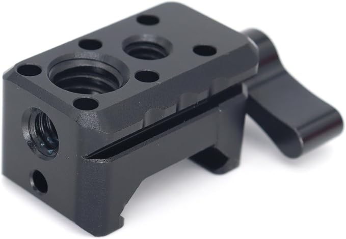 SZJELEN NATO Clamp Adapter,NATO Rail Lock Clamp Mount Quick Release with 1/4" 3/8" ARRI Thread for Camera Cage Handle Monitor LED Light Microphone Cold Shoe Magic Arm