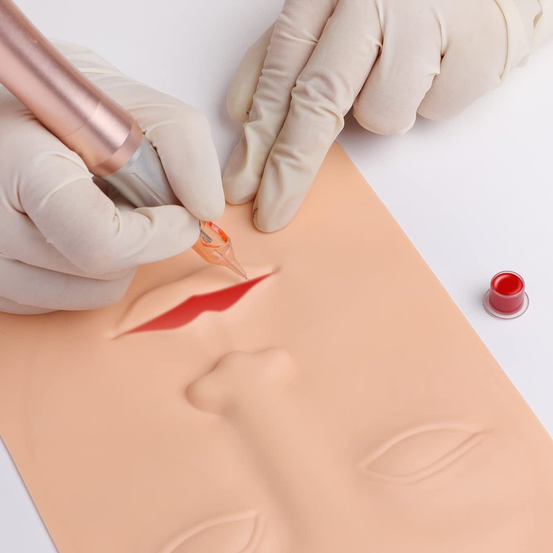 Tattoo Practice Skin 10pcs Practice Skin For Face Permanent Face Makeup Silicone Skin Tattoo Training TA535-10