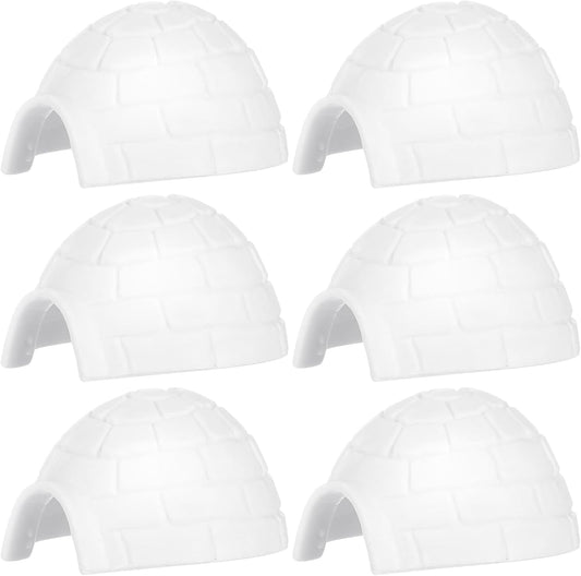 Skiennix Mini Igloo Toys - Lifelike Arctic Ice House Models for Kids | 6-Piece Set for Dollhouse Decor