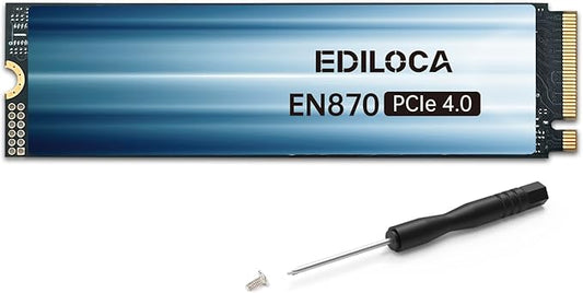 Ediloca 1TB SSD NVMe M.2 2280 PCIe Gen4 x4 Internal Solid State Drive - Up to 7400MB/s, 1TB SSD PS5 Dynamic SLC Cache, PS5 Compatible for Gaming PC Laptop(EN870)