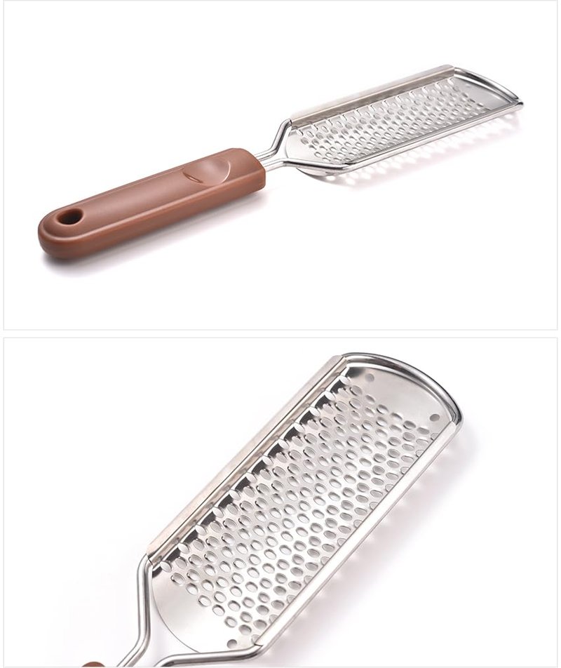 KAZIPOP Colossal Foot File Foot Rasp Pedicure Scrubber Tool Stainless Steel Feet Scraper Detachable Foot Grater for Dead Skin Callus Remover