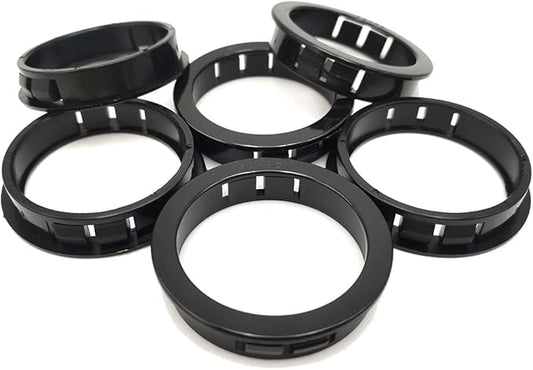 EASYEAH 2"(50mm) Black Snap-in Knockout Insulating Bushing Grommets, Plastic Cable Hole Grommets for Wiring, Round Nylon Snap in Locking Electrical Wire Cord Hose & Tubing Bushings Grommets, 6pcs