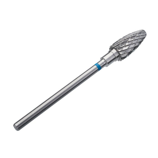 STALEKS PRO Expert Carbide Nail Drill Bit (Corn, Blue, 6mm Head / 14mm WP) – Medium Hardness for Artificial Nail Correction & Gel Polish Removal in Hardware Manicure/Pedicure