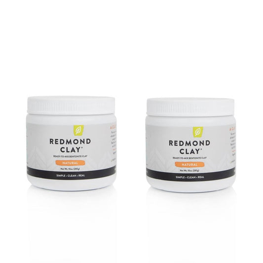 Redmond Clay - Bentonite Clay of 1000 Uses, Soothing Facial Mask, 10 Ounce (2 Pack)
