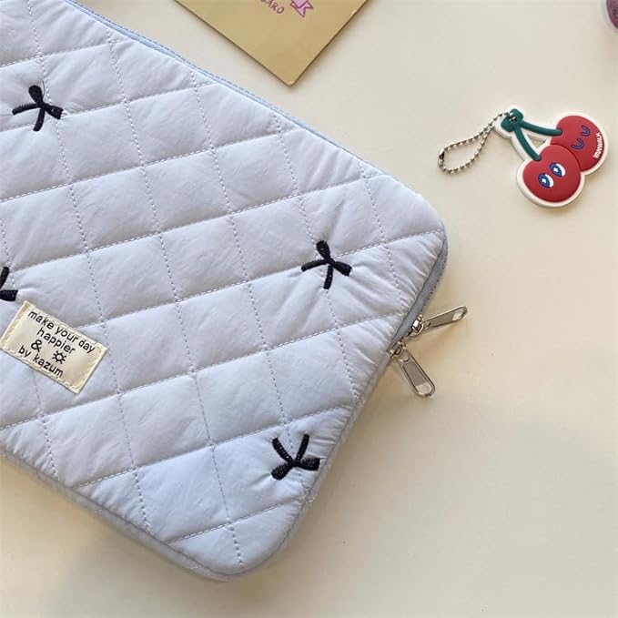 Attria Cute Bow Graphic Carrying Laptop Bag Y2K Preppy Laptop Sleeve Case Bag Kawaii Pad Computer Protect Case Pouch (11 inch,Black)