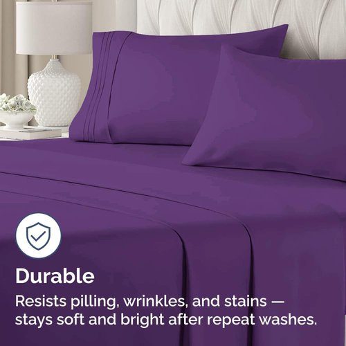 King Standard Pillow Cases - Ultra-Soft Hotel Quality Covers | Fade-Free & Wrinkle Resistant - 2 Piece Set in Purple