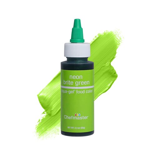 Chefmaster Neon Green Liqua-Gel® Food Coloring - Vibrant, Professional-Grade Dye for Icing & Fondant | 2.3 oz