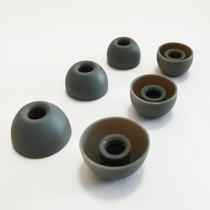 Silicone Ear Tips for Beats Fit Pro, Studio Buds & Solo Buds, Universal Replacement for Beats Earbuds, 6 Pairs LMS Gray