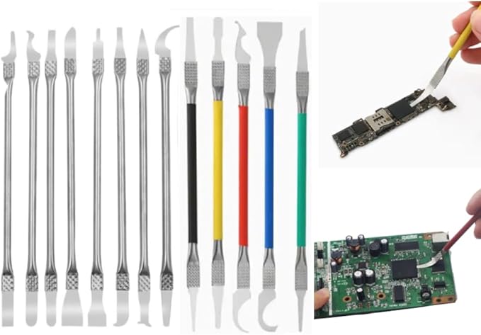 31 Piece Dual Ends Metal Crowbar Spudger Pry Tool Kit, Anti Static Non Abrasive Scratch Free Electronics Repair Screwdriver Set for iPhone MacBook Laptop Tablet Watch Game Console