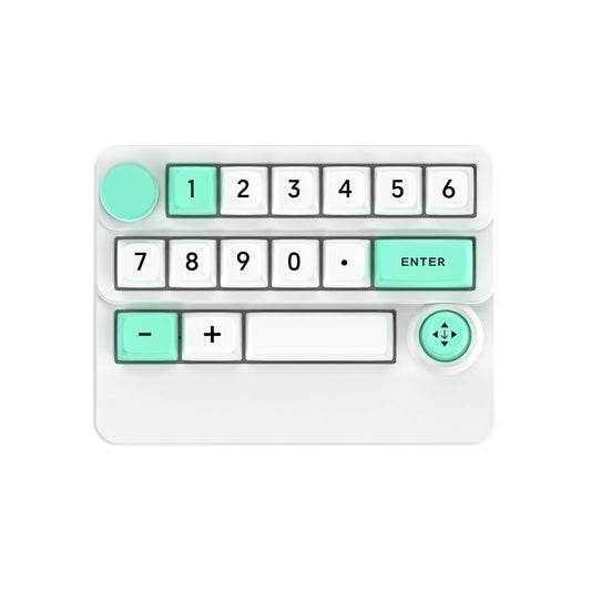 Adventurers W909 Wireless RGB Mechanical Numeric Keypad, Hot-Swappable, Macro-Programmable Numpad, Joystick & Knob Control for PC/Tablet/Laptop/Phone, Tri-Mode Connectivity (White)