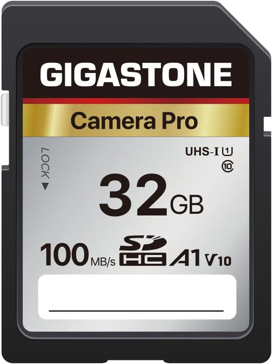 【5-Years Data Recovery】 GIGASTONE 32GB SD Card, Camera Pro, UHS-I A1 V10 SDHC Memory Card Compatible with SPYPOINT TACTACAM Trail Camera, with 1 Mini Case
