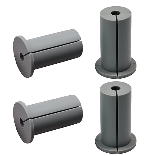 EASYEAH 4pc Starlink Cable Grommet 1" Silicone Waterproof Wall Hole Pass Through Split Cable Bushings for TV Wire Ethernet Cord, Starlink Cable Routing Kit Accessories, 52.5mm/2.07" Ht, Grey