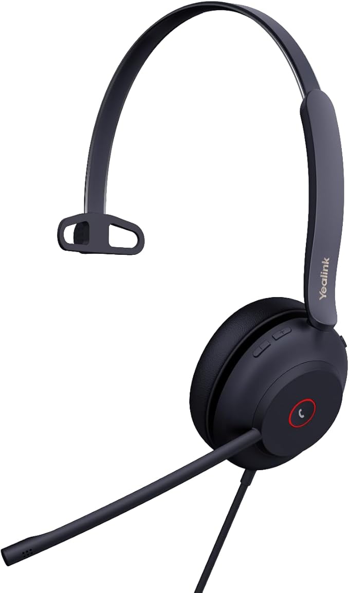 Yealink UH37 Professional USB Headset with Microphone for PC Laptop Noise Cancelling & Volume Control VoIP Skype Online Conference(USB-C/A)