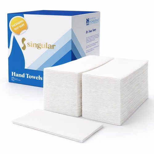 AH AMERICAN HOMESTEAD Disposable Napkins – Premium Guest Towel Napkins, Soft Linen-Feel Guest Towels for Bathroom, Disposable Hand Towels for Kitchen & Entertaining, White 12 x 17 (200 Count-Smooth)